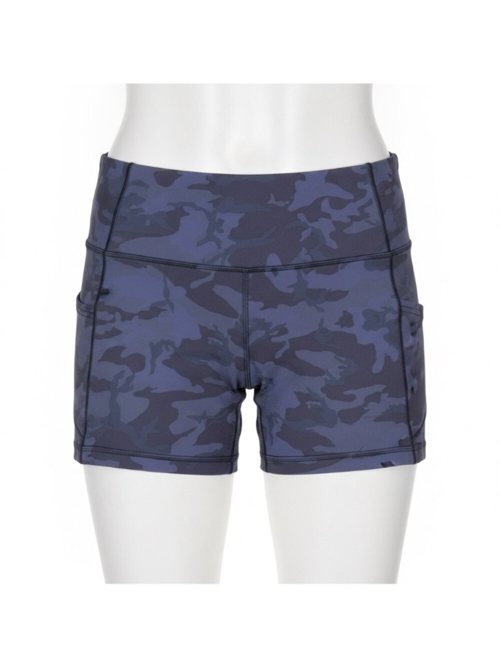 Lululemon Womens Black Camo High-Waist Running Shorts Size 10